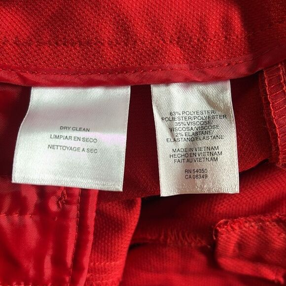 NWT Anne Klein Red Shorts Chino Sz 14 - Picture 7 of 7